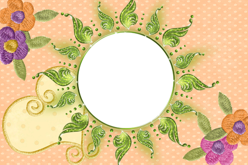 اجمل ايطار زهور على شكل عقد الشمس فريم للصور - صورة اجمل ايطار زهور على شكل عقد الشمس فريم للصور