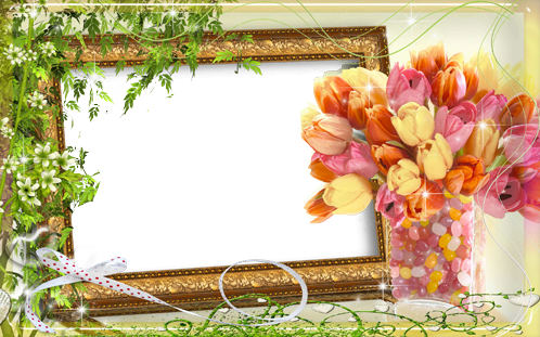 زهور التيلويب فريم للصور - صورة زهور التيلويب فريم للصور