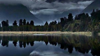 طبيعية منظر انعكاس سلسلة جبال ثلجية على مياه بحيرة طبيعية 390x220 - صور طبيعية منظر انعكاس سلسلة جبال ثلجية على مياه بحيرة طبيعية