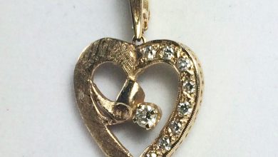 مجوهرات عليقة ذهب على شكل قلب 390x220 - صور مجوهرات عليقة ذهب على شكل قلب