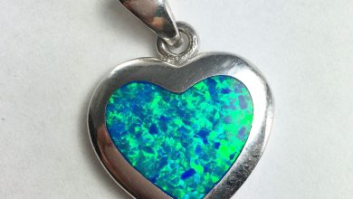 مجوهرات قلب فضه بفص اخضر فى ازرق تحفه 390x220 - صور مجوهرات قلب فضه بفص اخضر فى ازرق تحفه