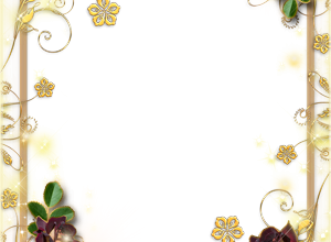 الزهور الذهبية الرومانسية فريم للصور 300x220 - صورة الزهور الذهبية الرومانسية فريم للصور