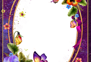 الفراشات الرقيقة والورد الرائع فريم للصور 320x220 - صورة الفراشات الرقيقة والورد الرائع فريم للصور
