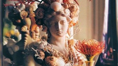 تمثال للملكة اليزابيث من قواقع وصدف وأعشاب البحر الجميلة الملونة المزخرفة 390x220 - صورة تمثال للملكة اليزابيث من قواقع وصدف وأعشاب البحر الجميلة الملونة المزخرفة