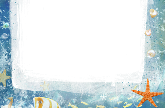 نجمة البحر وسمك البحر فريم للصور 336x220 - صورة نجمة البحر وسمك البحر فريم للصور