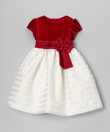 أجمل واحلي فساتين الأطفال فستان أحمر في أبيض بحزام ستان رائع - صور أجمل واحلي فساتين الأطفال فستان أحمر في أبيض بحزام ستان رائع