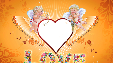 ملائكة الحب الصغيرة لاجمل الصور الرومانسية فريم للصور  390x220 - اطار ملائكة الحب الصغيرة لاجمل الصور الرومانسية فريم للصور