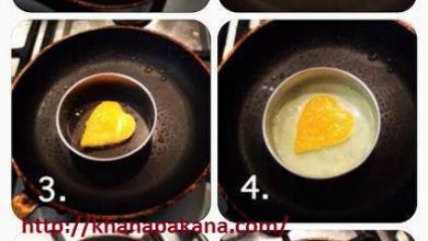 وصفات اكل البيض المقلي في شكل قلوب 390x220 - صور وصفات اكل البيض المقلي في شكل قلوب
