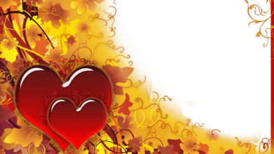فريمات للصور اطار الحب والخريف مع قلوب حمراء كبيرة 390x220 - فريمات للصور اطار الحب والخريف مع قلوب حمراء كبيرة
